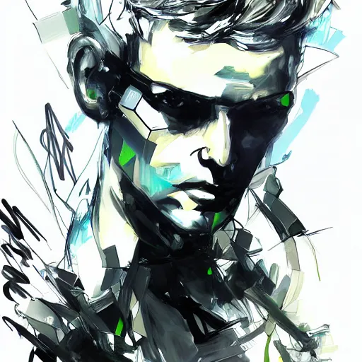 Prompt: android portrait by yoji shinkawa