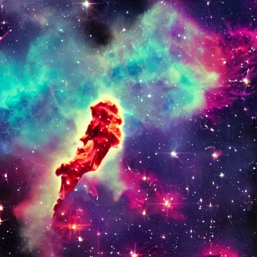 Prompt: a nebula pheonix in space