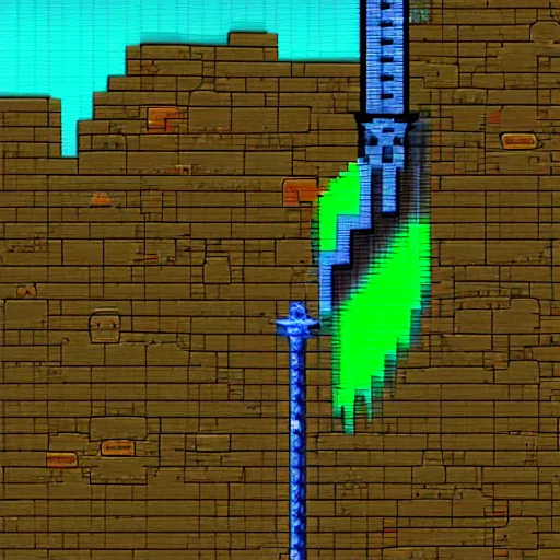 Prompt: a sword from terraria