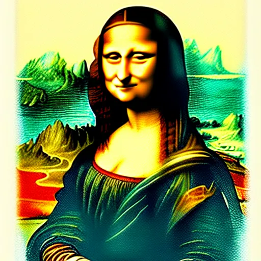 Prompt: the mona lisa as a watercolor painting