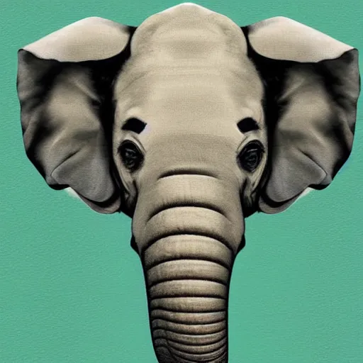 Image similar to baby elephant wearing south africa cricket team hat, digital art