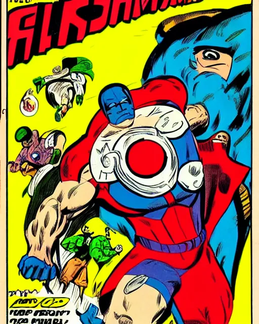 Prompt: cover for a comic book by Jack Kirby about a protagonist with superhuman flatulence