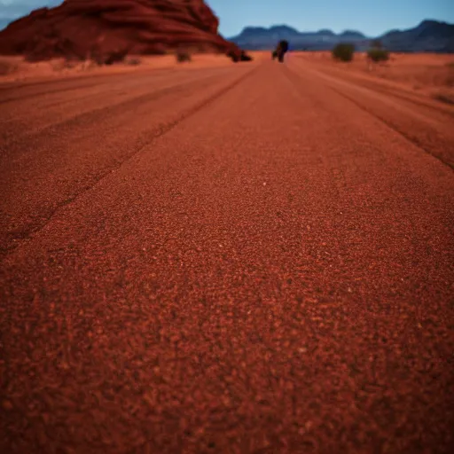 Image similar to Wild West, red sand, tumbleweed, gunslingers, Canon EOS R3, f/1.4, ISO 200, 1/160s, 8K, RAW, unedited, symmetrical balance, in-frame