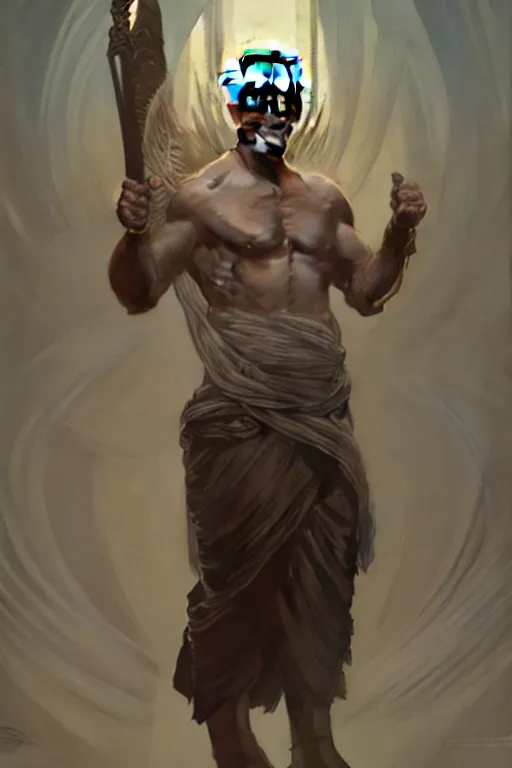 Prompt: President Joe Biden as a Greek god, detailed face, gorgeous, amazing, muscular, fit, very muscular male body, intricate, highly detailed, digital painting, artstation, concept art, sharp focus, illustration, art by greg rutkowski and alphonse mucha