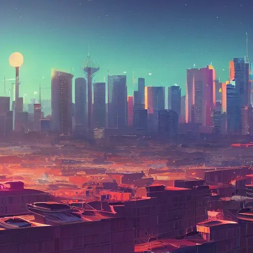 Image similar to ⁠Elon Musk, Karachi skyline background, rich vivid colors, ambient lighting, dynamic lighting, 4k, HQ, official media, anime key visual, makoto shinkai, ilya kuvshinov, lois van baarle, rossdraws, detailed, trending on artstation