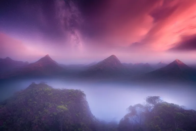 Prompt: amazing landscape photo of Western Ghats by marc adamus, beautiful, dramatic lighting