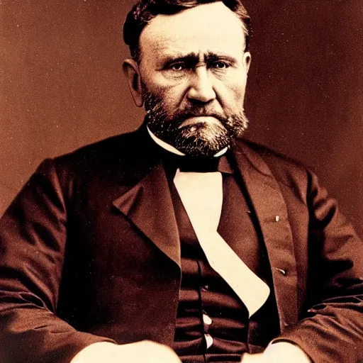 Image similar to “Ulysses Grant as the chairman or the Chinese Communist Party, year 2150, 50mm portrait”