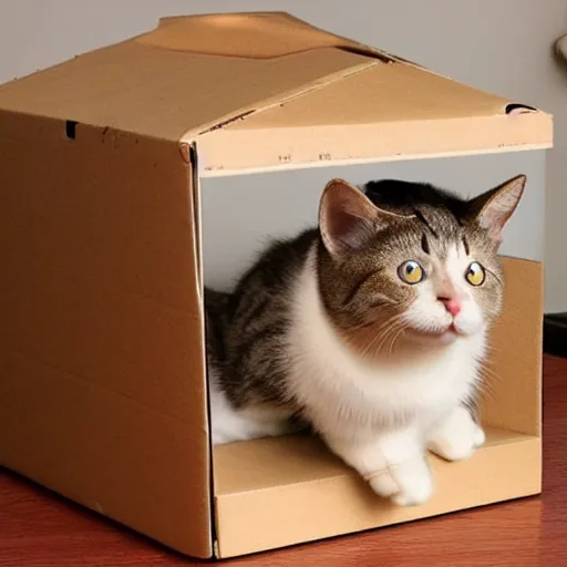 Image similar to cat flying in the box