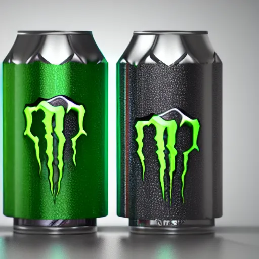 Image similar to new design aluminum can monster energy, photorealism, 4k, octane render, ultra quality