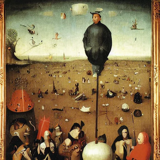 Image similar to painting of Waldo from Where’s Waldo by Hieronymus Bosch