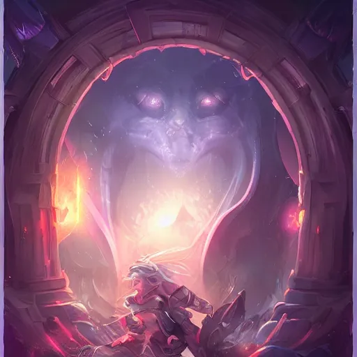 Prompt: fantasy portal by Ross Tran