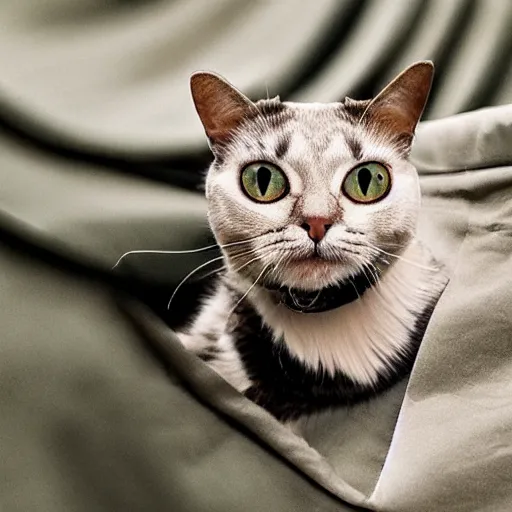 Image similar to a cat on a parachute