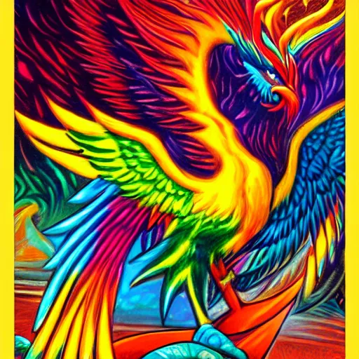 Prompt: Rainbow Phoenix