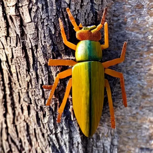 Image similar to bug carved in red oak tree