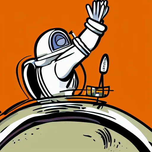 astronaut sticking a fork in an outlet. art deco. 8k Stable Diffusion