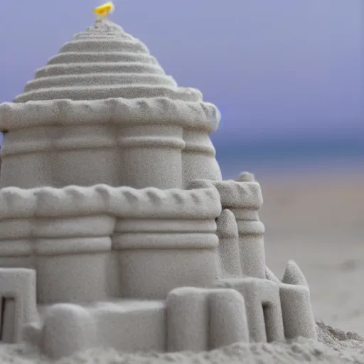 Prompt: sandcastle professional 4k kodak bokeh