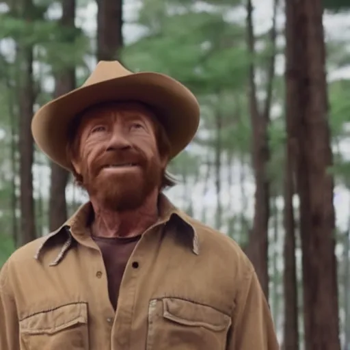 Image similar to chuck Norris in a lil Nas X video