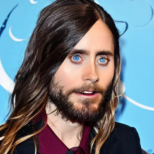 Image similar to jared leto in outer space