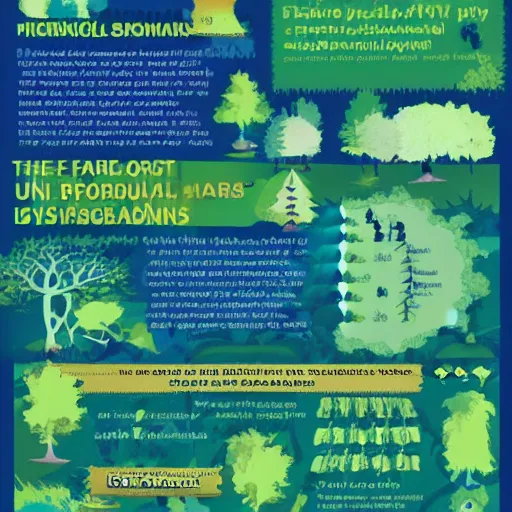 Image similar to The forest is like a Human's nervous system, psychodelic infographic