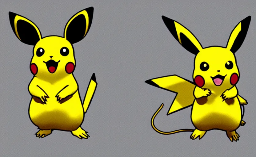 Image similar to scientific illustration of Pikachu as a real mouse
