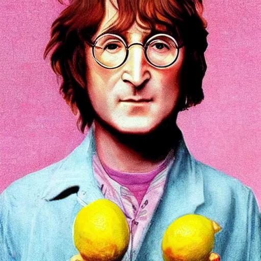 Image similar to john lennon in a lemon