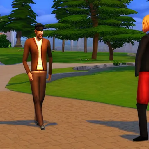 Image similar to the sims 2. a in - game still of the grim reaper.