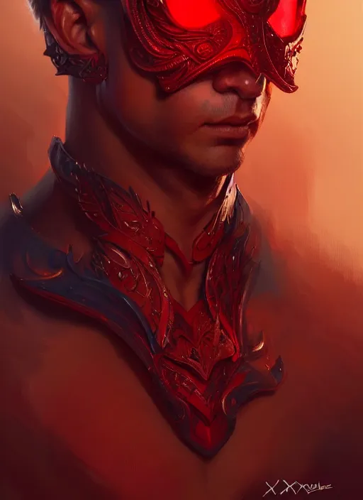 Prompt: portrait of aggressive xavi hernandez, d & d, muscular! red, fantasy, intricate, elegant, highly detailed, digital painting, artstation, concept art, smooth, sharp focus, illustration, art by artgerm and greg rutkowski and alphonse mucha