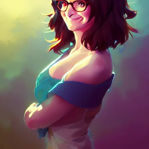 Image similar to tina fey, portrait shinkai makoto studio ghibli studio key hideaki anno sakimichan stanley artgerm lau rossdraws james jean marc simonetti elegant highly detailed digital painting artstation pixiv