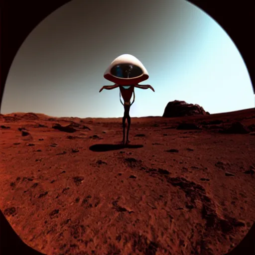 Image similar to alien in mars