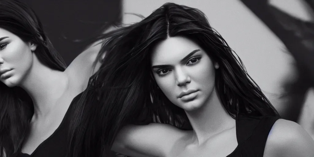 Image similar to Kendall Jenner posing as a model. octane render, cinematic, hyper realism, 8k, depth of field.