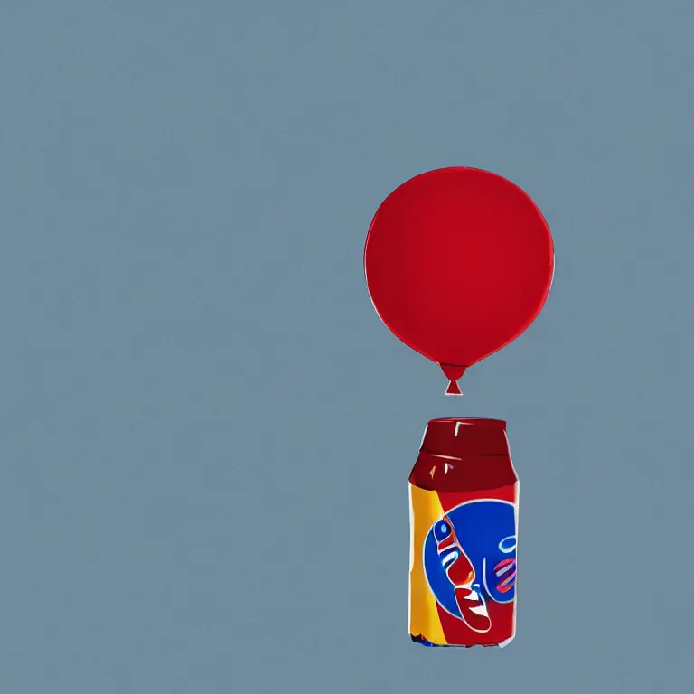 Image similar to a pepsi bottle as a balloon, by jack stauber