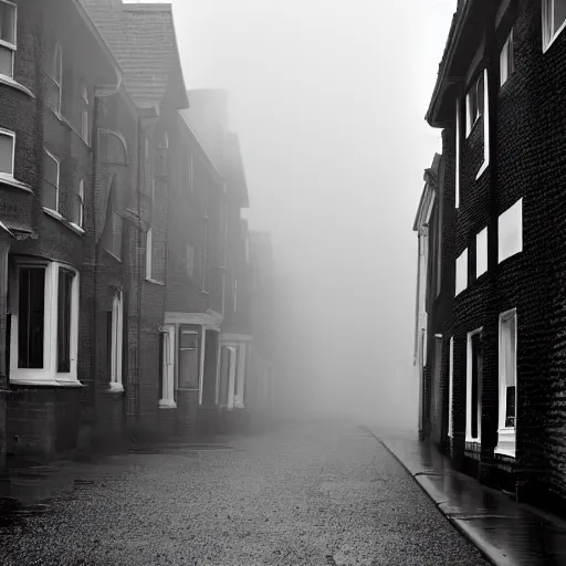 Image similar to british street in the fog, houses, 2006