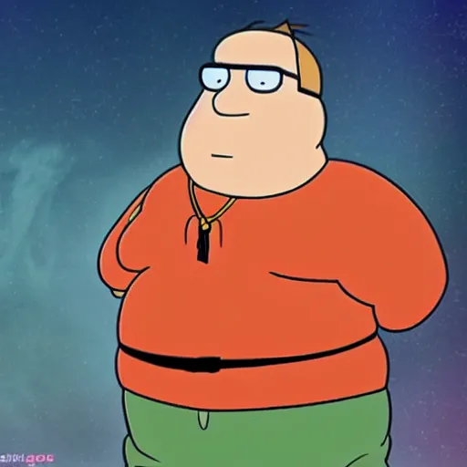 Image similar to Peter griffin in the style of avatar the last air-bender