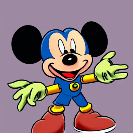 Prompt: mecha mickey will kill you if given half the chance, grainy real life depiction, sharp focus, highly detailed, ultra realistic