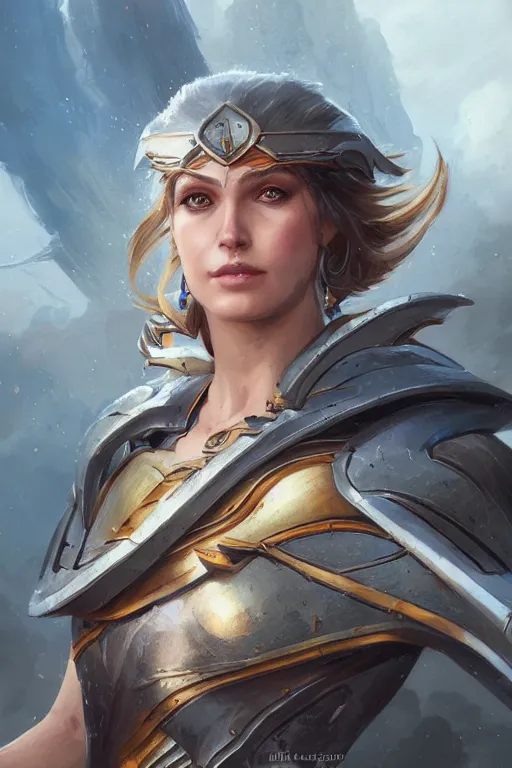 Image similar to amazon valkyrie athena, d & d, fantasy, portrait, highly detailed, headshot, digital painting, trending on artstation, concept art, sharp focus, illustration, art by artgerm and greg rutkowski and magali villeneuve