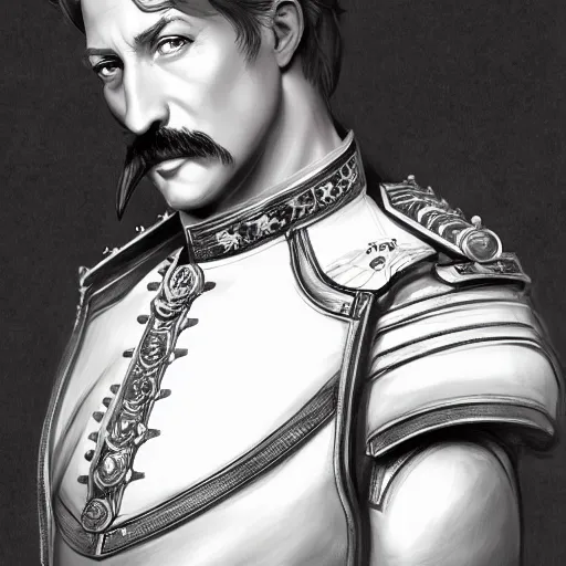 Prompt: portrait of Kaiser Wilhelm II, Character design by charlie bowater, ross tran, artgerm, and makoto shinkai, detailed, inked, western comic book art, 2021 award winning painting,digital art,ultra realistic,ultra detailed,art by greg rutkowski,photorealistic,hyperdetailed,detailed face,deviantart,artstation