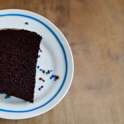 Image similar to chocolate cake with sprinkles in the shape of a dog