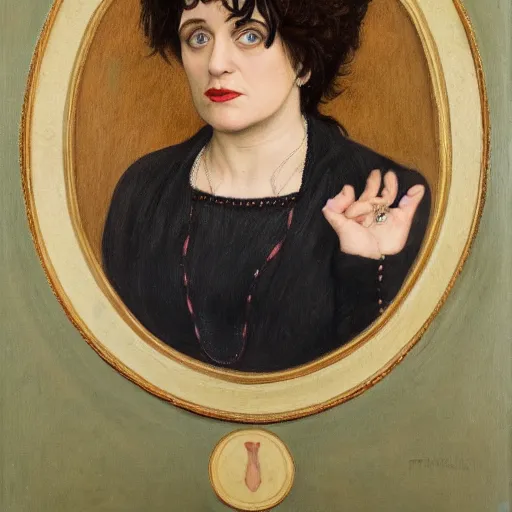 Image similar to portrait of hybrid of isy suttie and liza minelli, preraphaelite, 8 k