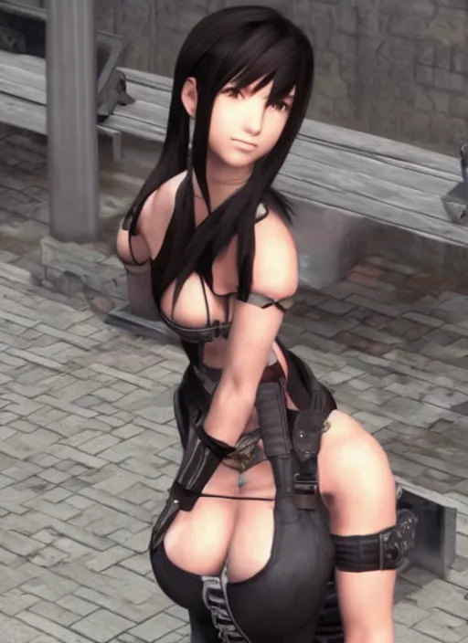 Image similar to game still of tifa lockhart in final fantasy