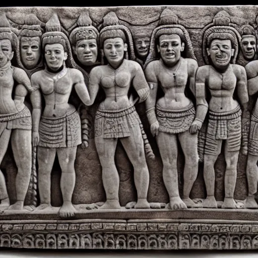 Image similar to angkor bas relief nfl players