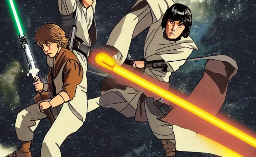 Image similar to luke skywalker in koyoharu gotoge style