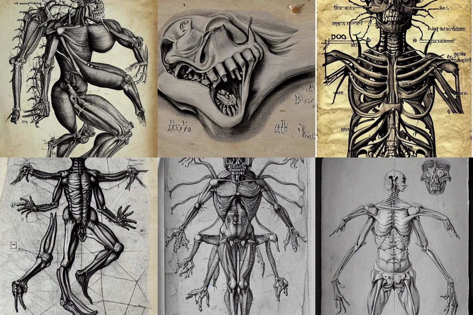 Prompt: a Cacodemon from Do.depicted as an anatomy illustration from a vintage medical guide, ink sketch, old paper, by Leonardo da Vinci