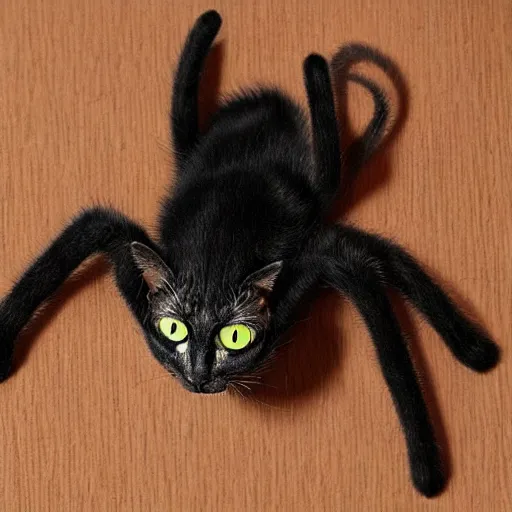 Image similar to cat spider hybrid