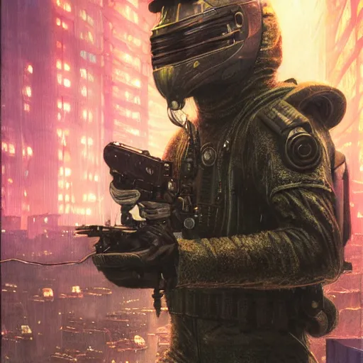 Prompt: rat in cyberpunk protective suit, Bruce Pennington, beautiful lighting, sharp, details, hyper-detailed, HD, HDR, 4K, 8K