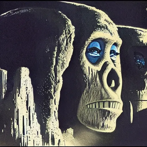 Image similar to 2 0 0 1 a space odyssey monolith, planet of the apes highly detailed concept art