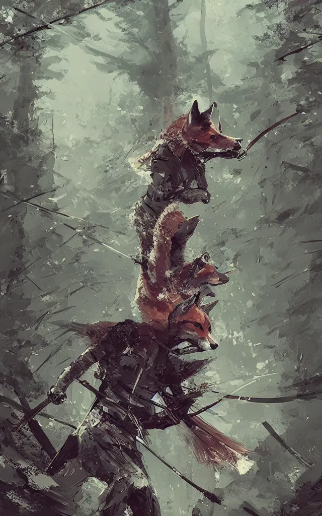 Prompt: very beauty fox samurai with a katana hyper detailed, insane details, intricate, elegant, by ismail inceoglu illustrated, fine details, realistic shaded, 8 k, art. sakura forest on background