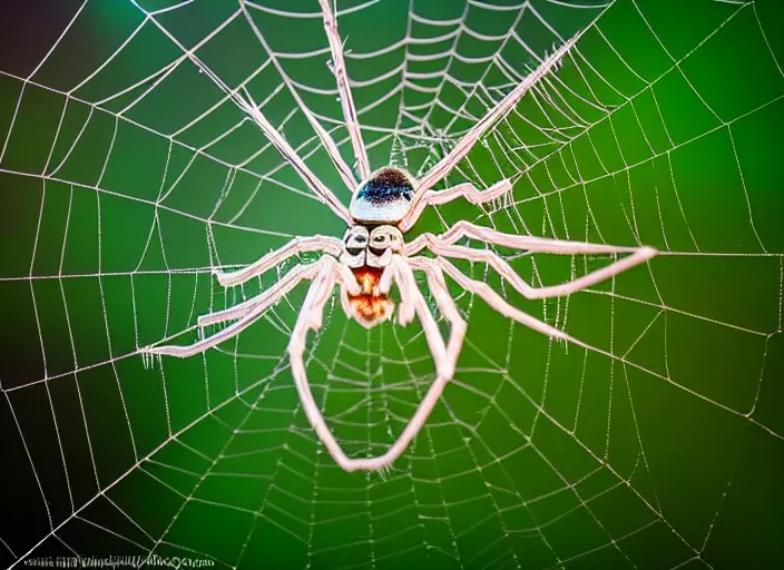 Image similar to crystal clear spider in a forest. highly detailed 8 k. intricate. lifelike. soft light. fantasy horror style. cinematic post - processing