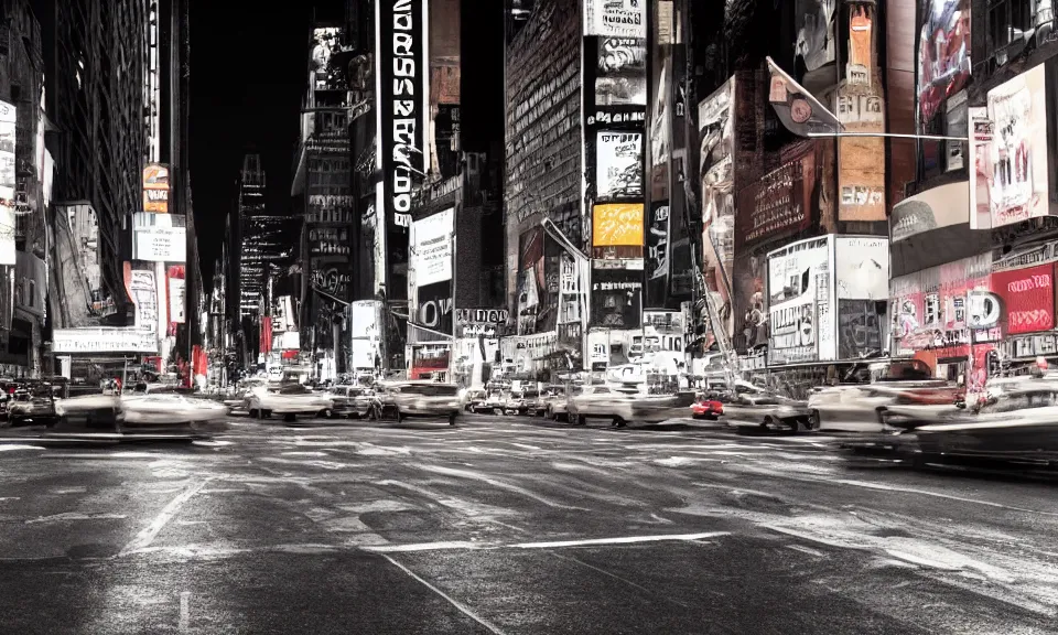 Image similar to photo of the streets of new york city at night