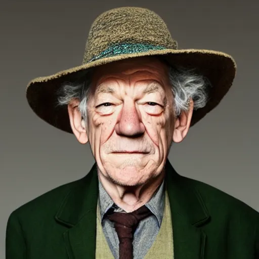 Prompt: a portrait of ian mckellen in the style of frog and toad