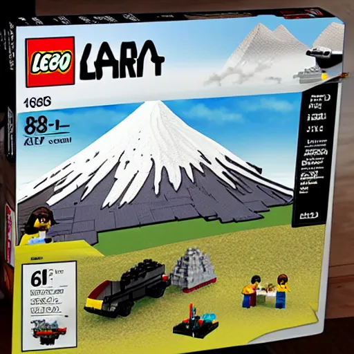 Prompt: mount taranaki lego set